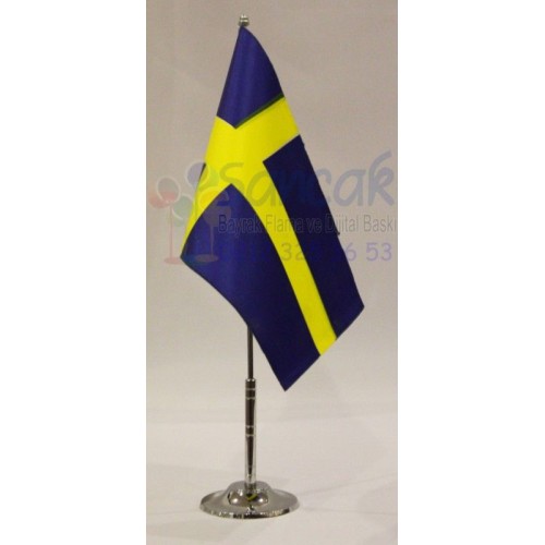 İsveç Ülke Masa Bayrağı
