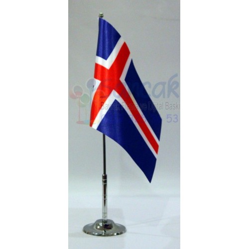 İzlanda Ülke Masa Bayrağı