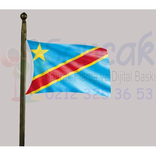 Demokratik Kongo Cumhuriyeti Bayrağı